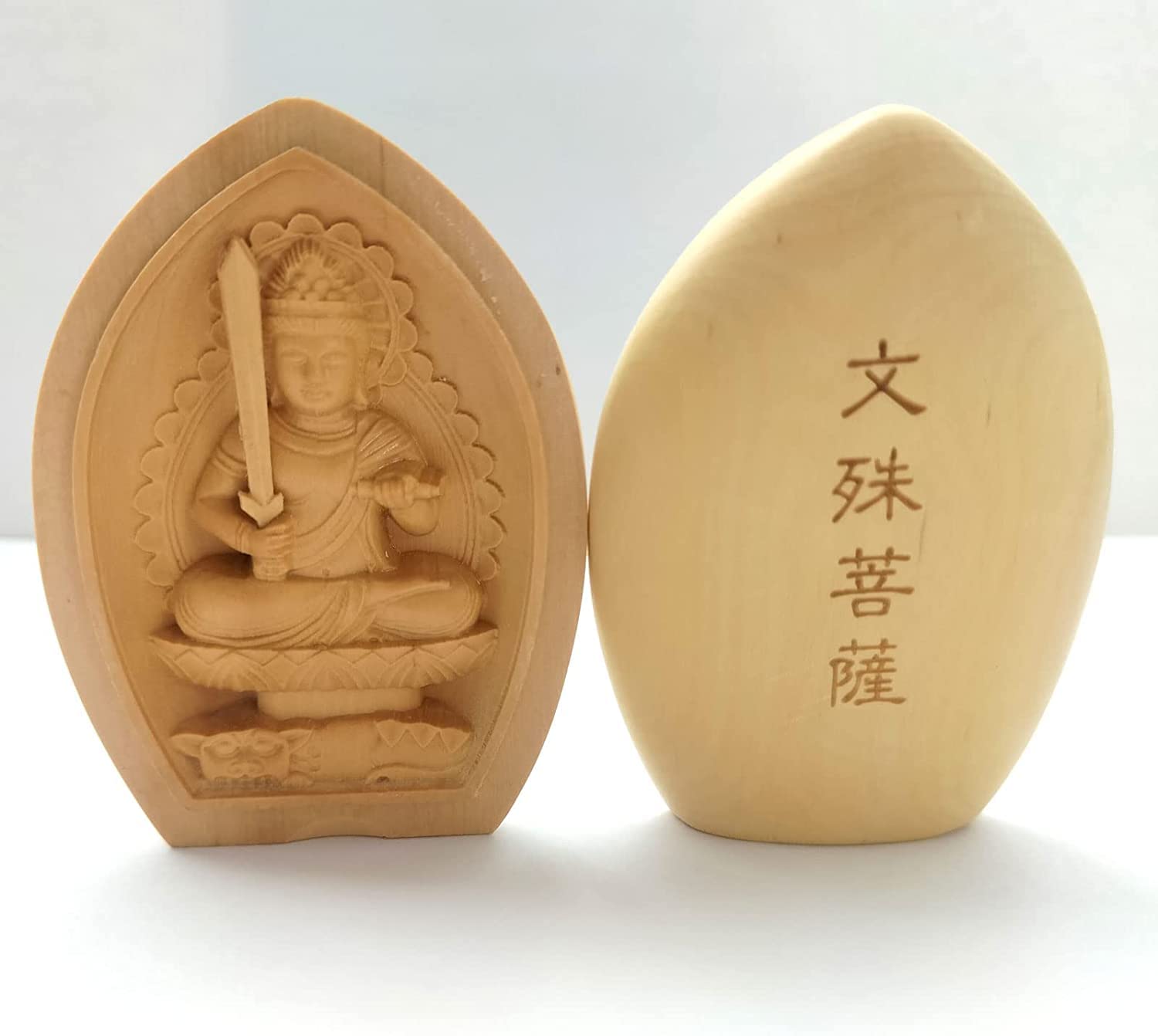 Amazon｜木彫りの仏像 弘法大師 柘植 ツゲ 真言宗の開祖・空海（高さ